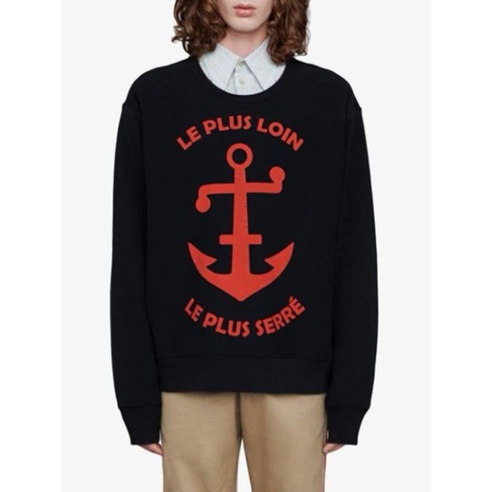 NWT Gucci Heavy Cotton Jersey Sweatshirt W/anchor Size XXL